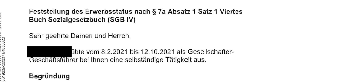 GmbH-Geschäftsführer wird selbständig für die Gesellschaft tätig